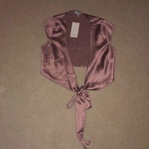 TOBI Pulling Me Back Blouse in Bronze